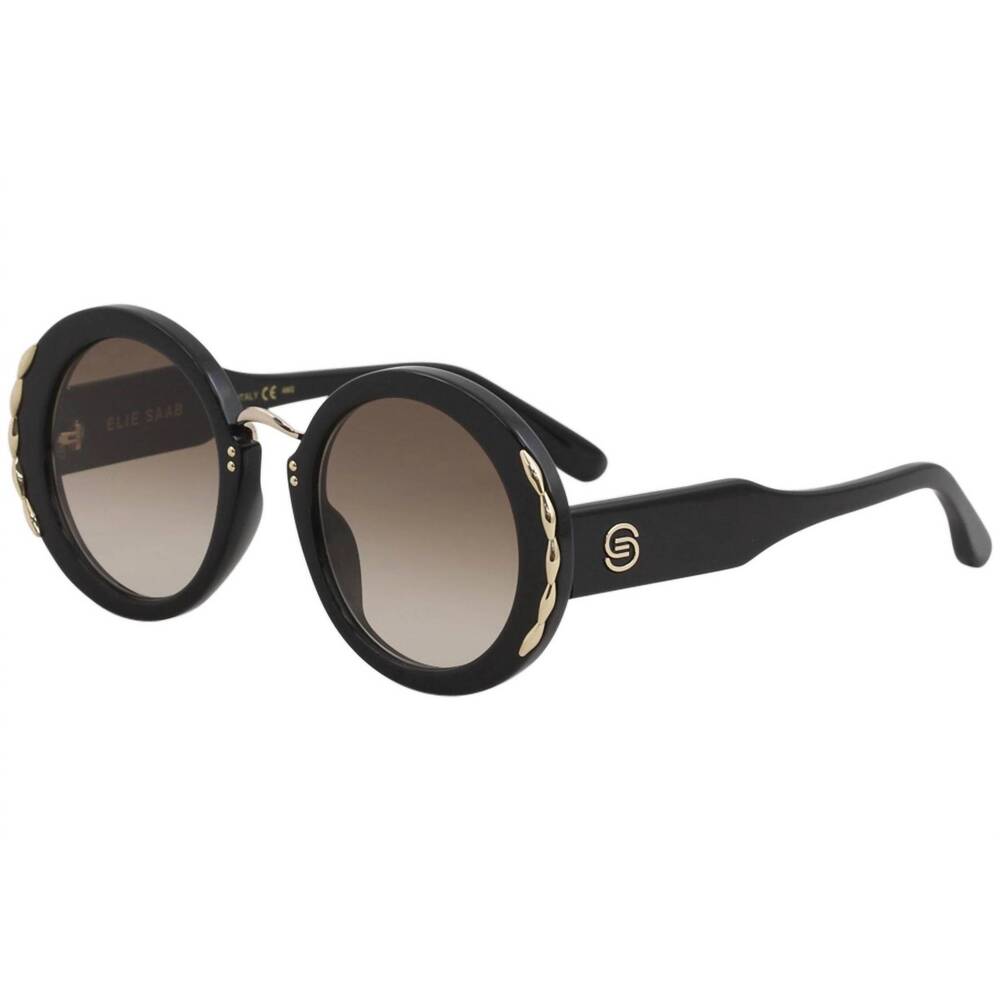 NEW ELIE SAAB women's es 013/s oval sunglasses in violet/ brown